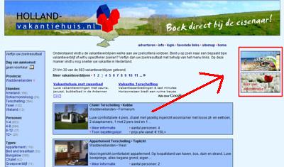 Banner voorbeeld aanbod Waddeneilanden