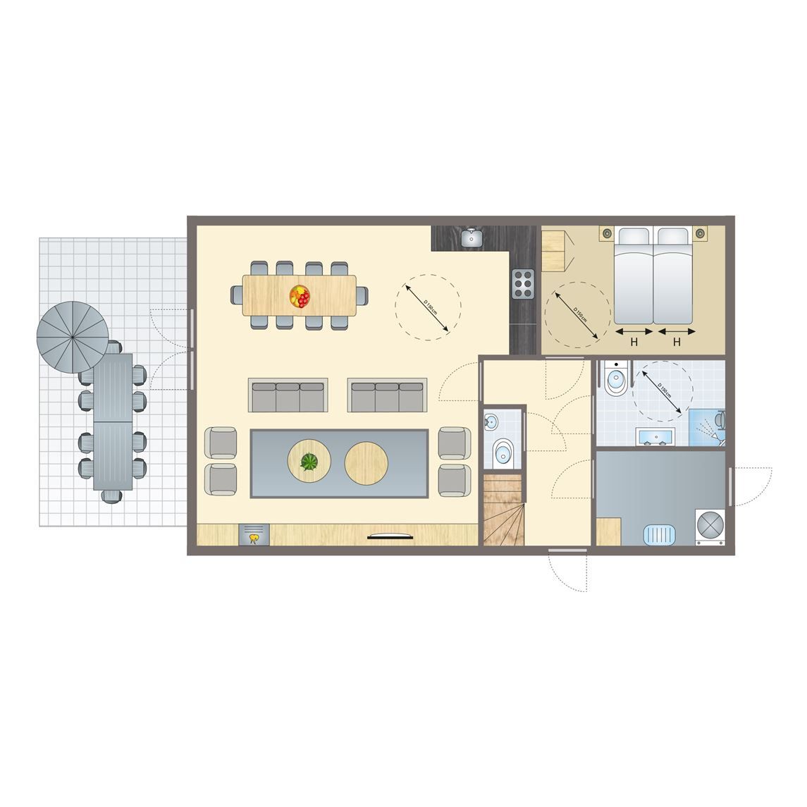 Verblijf 0101100 - Bungalow Texel - Sluftervallei | 10-persoons bungalow - Extra toegankelijk | 