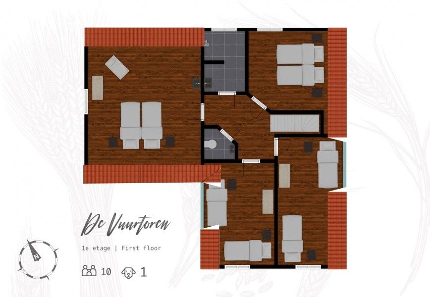 Unterkunft 01011032 - Ferienhaus Texel - Unieke 10 pers. Farm Lodge De Vuurtoren op 'Hoeve Vianen' 