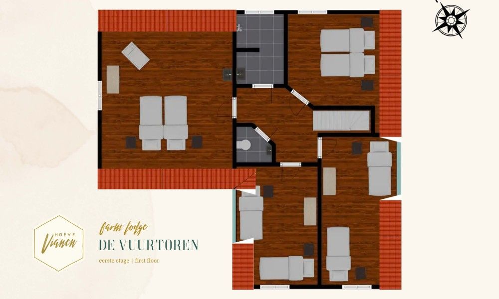 Unterkunft 01011032 - Ferienhaus Texel - Unieke 10 pers. Farm Lodge De Vuurtoren op 'Hoeve Vianen' 