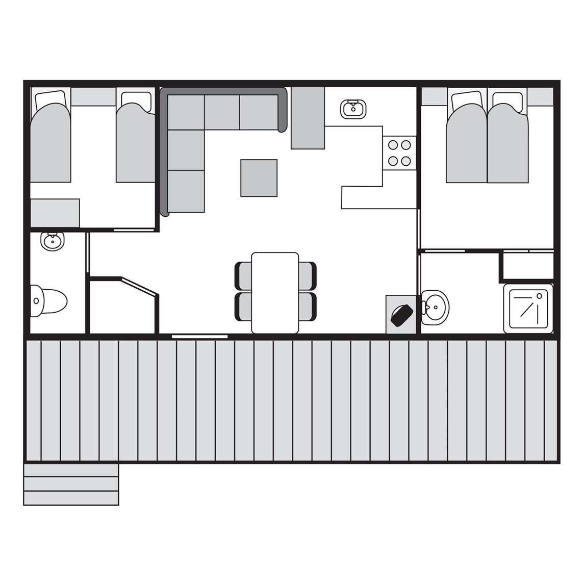 Verblijf 0101120 - Vakantiewoning Texel - Sluftervallei | 4-persoons stacaravan | 4MH