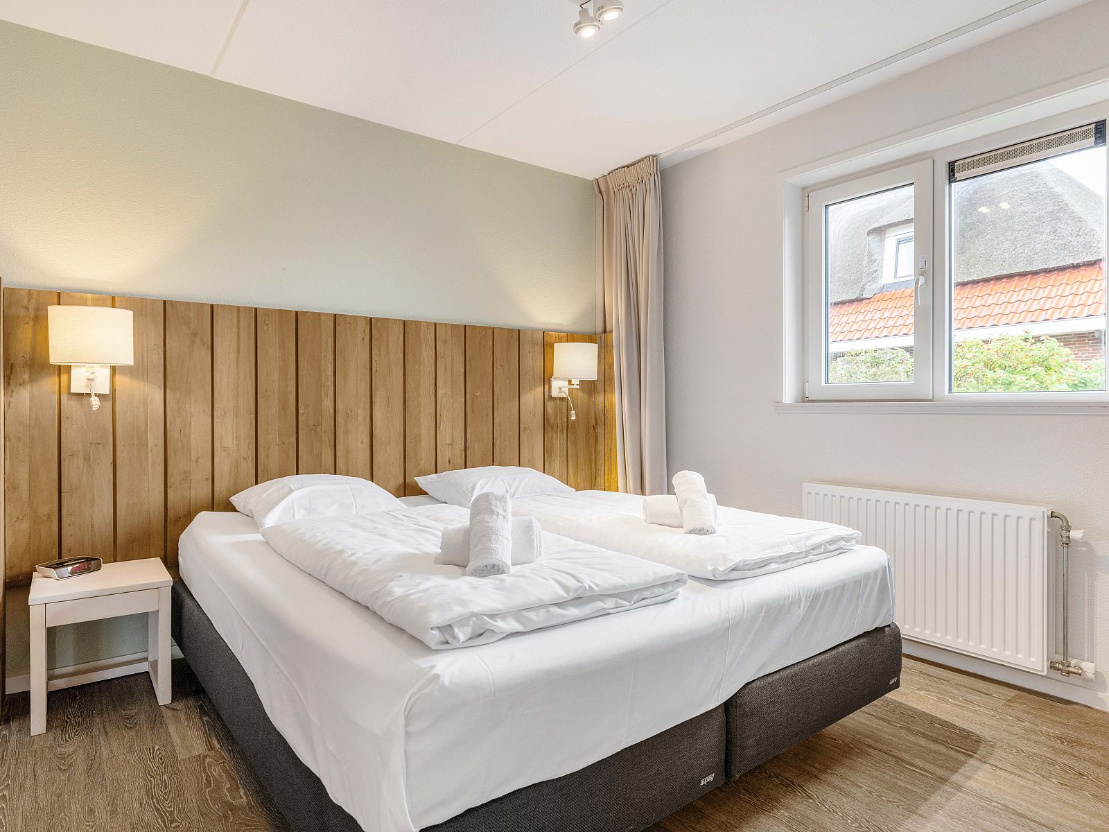 Plattegrond begane grond van Sluftervallei 8-persoons bungalow, Texel.