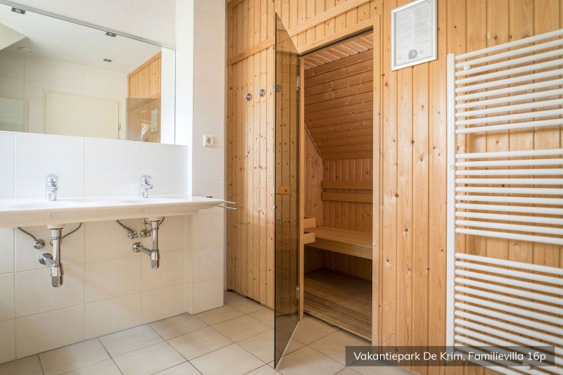 Private sauna in Family Villa 16 persons, De Cocksdorp, Texel for ultimate relaxation.