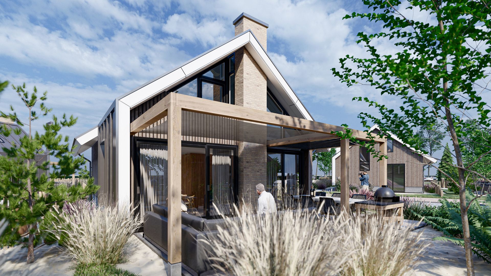 Detached house in De Cocksdorp on Texel with modern veranda, surrounded by nature on the Wadden Islands, ideal vacation home.