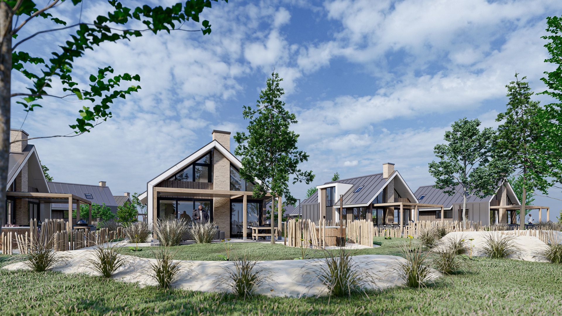 Detached house in De Cocksdorp, Texel offers beautiful views of nature from the spacious terrace of this vacation home on the Wadden Islands.