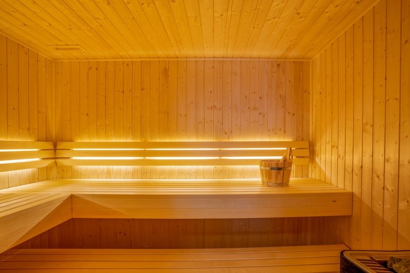 Prive sauna in Appartement Juliana 140 Eiland en Zeezicht, De Koog, Texel voor ultieme ontspanning.