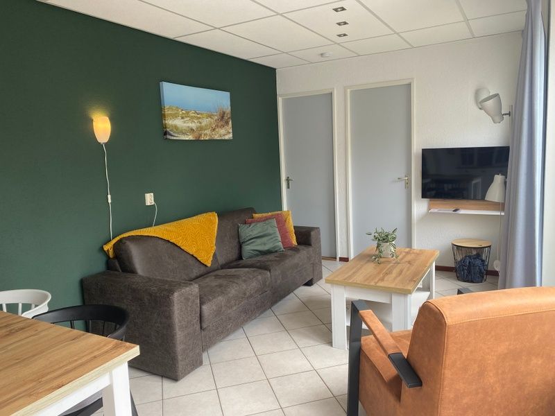 Comfortabele zithoek in Riddertje vakantiehuis, De Koog, Texel. Ontspan op de Waddeneilanden.