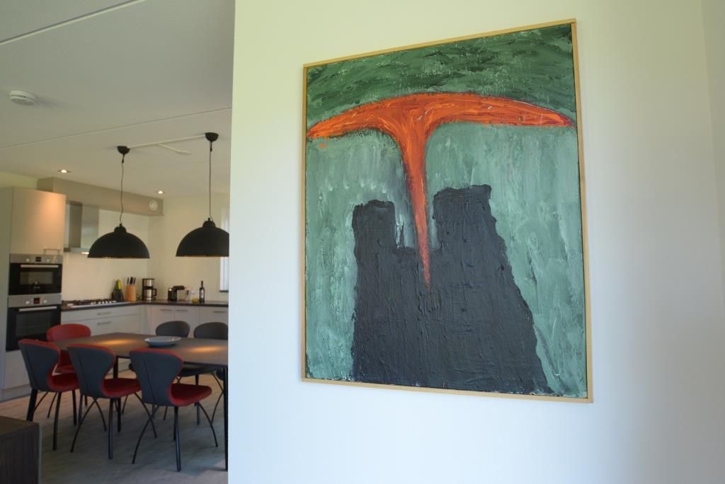 Artwork in living room of 06 - Razende Bol - allotment vacation home in De Koog, Texel.