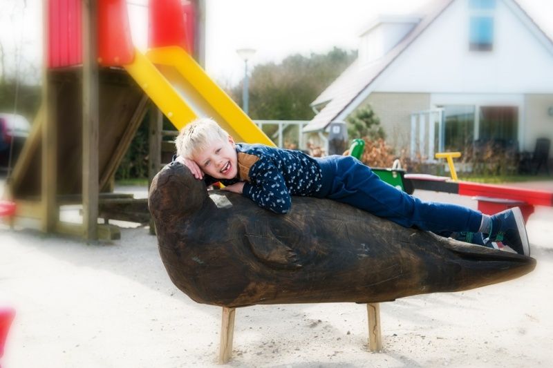 Speeltuin bij Villa 9 in De Koog Texel, perfect vakantiehuis voor gezinnen op de Waddeneilanden.