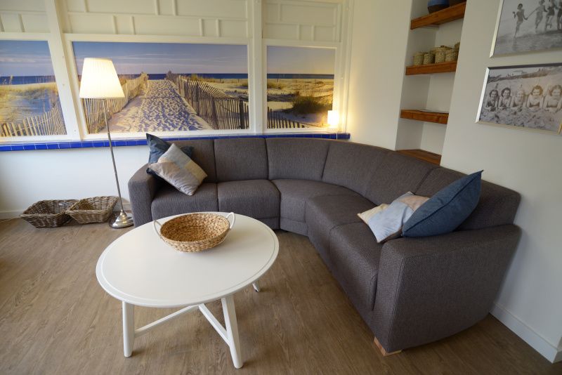 Stijlvolle woonkamer in Grand Hotel Opduin - Vakantiewoning C, De Koog, Texel. Comfortabel vakantiehuis op de Waddeneilanden.
