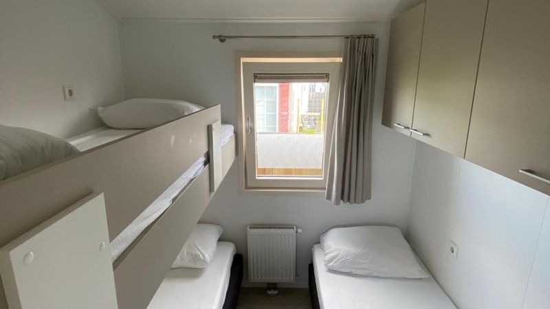 Kinderkamer met stapelbed in Chalet Bregkoog 154, De Koog, Texel.
