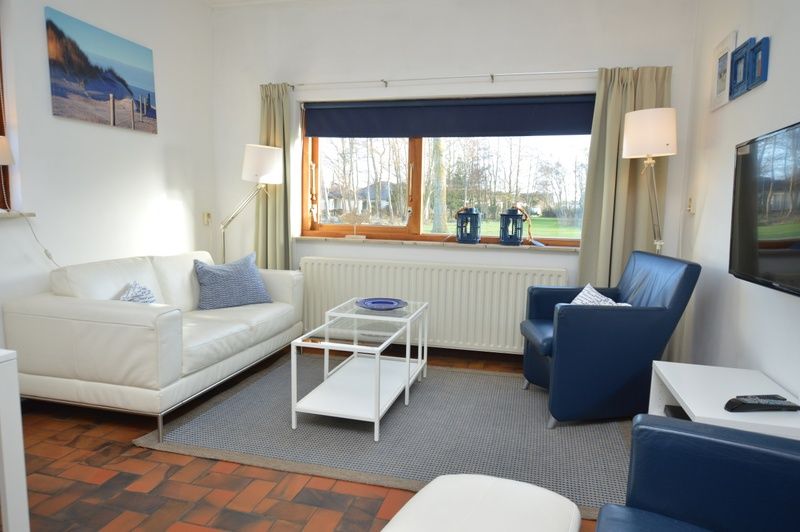 Gezellige zithoek in Orchismient 18 klein, vakantieverblijf op Texel.