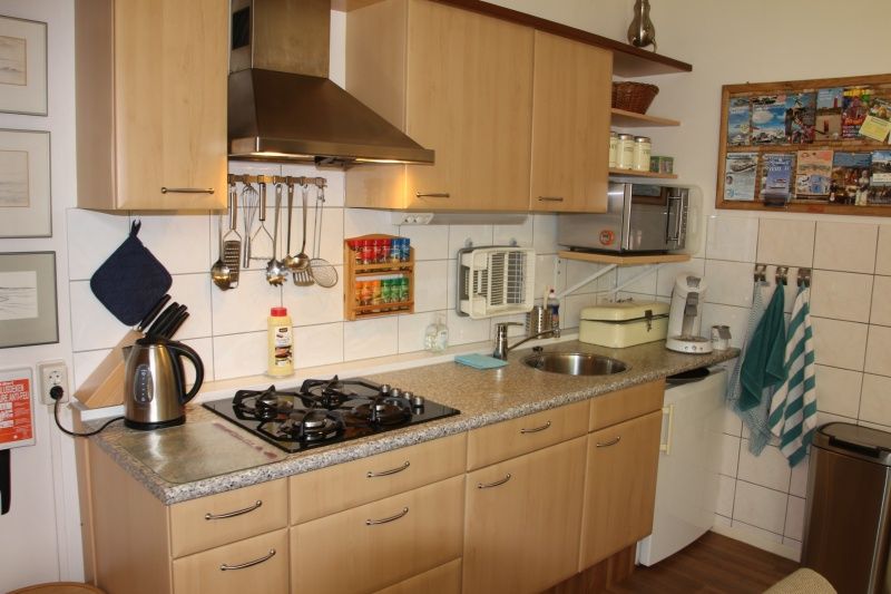 Voll ausgestattete Kueche im Appartement Moleneind, Ferienhaus in De Waal, Texel.