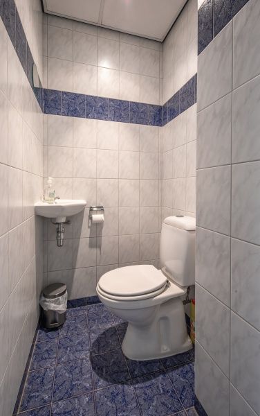 Gepflegte Toilette im Appartement Boerderij Irene, Ferienunterkunft in Den Burg, Texel.