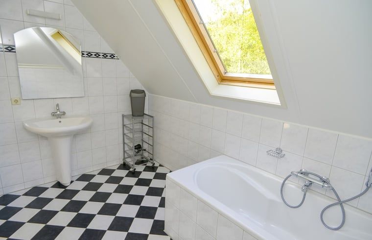 Luxe badkamer met bad in Vakantiehuis in Den Burg, Texel