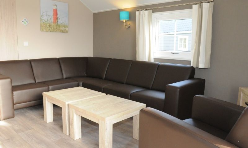 Comfortable sitting area in Lodge - 6 person vacation home, De Dennen, Texel.