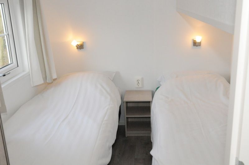 Second bedroom with two beds in Lodge - sleeps 6, De Dennen, Texel.