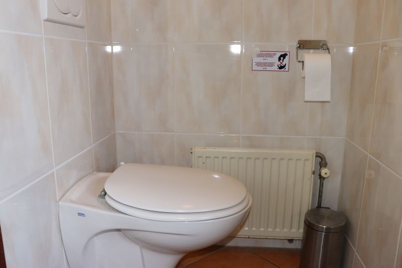 Toilet in Vakantiehuis Gortersmient 330 in De Dennen, Texel met nette afwerking en voorzieningen.