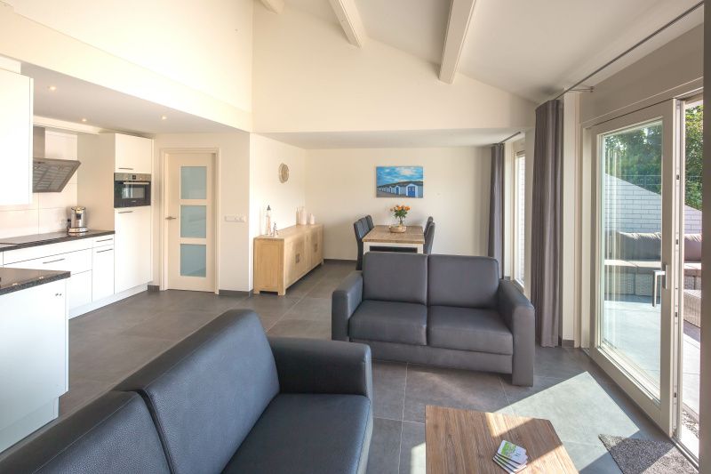 Gezellige eetruimte in vakantiehuis Gortersmient 206, Bungalowpark Gortersmient, Texel.