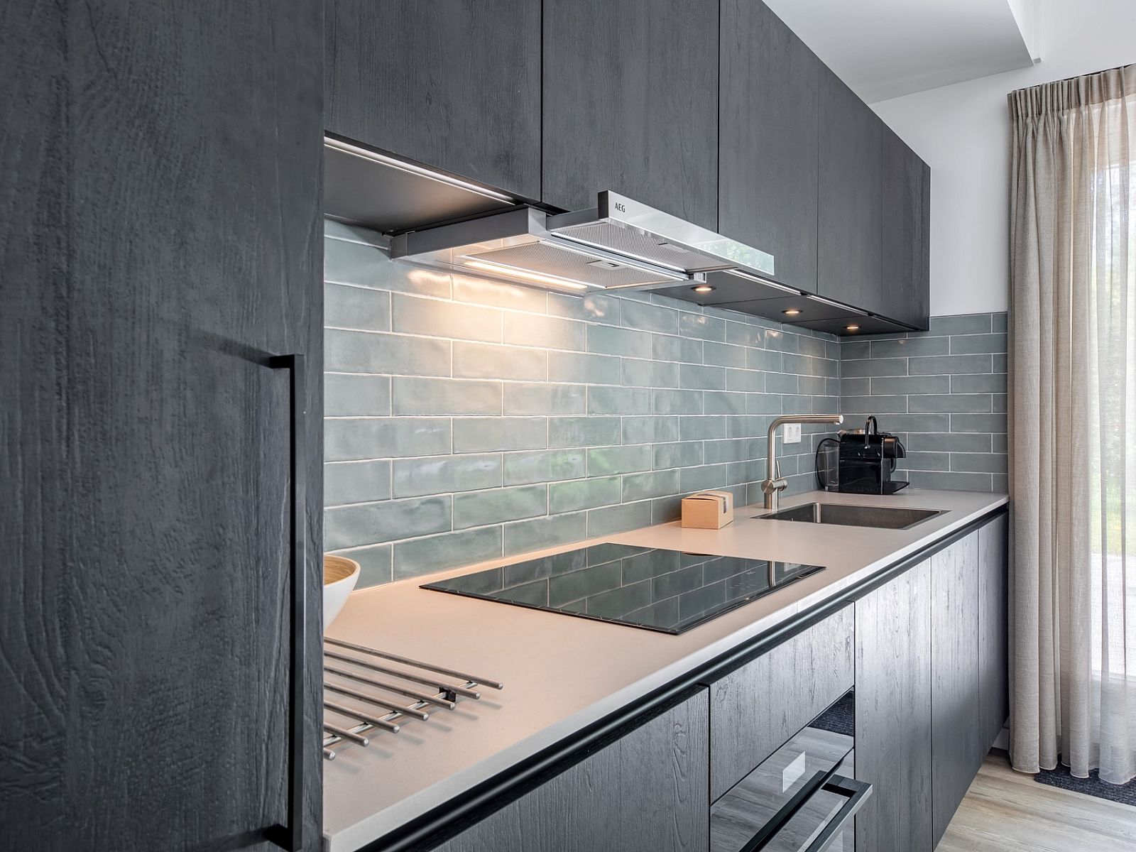 Stijlvolle keuken in Tormentil vakantiehuis in De Dennen, Texel.