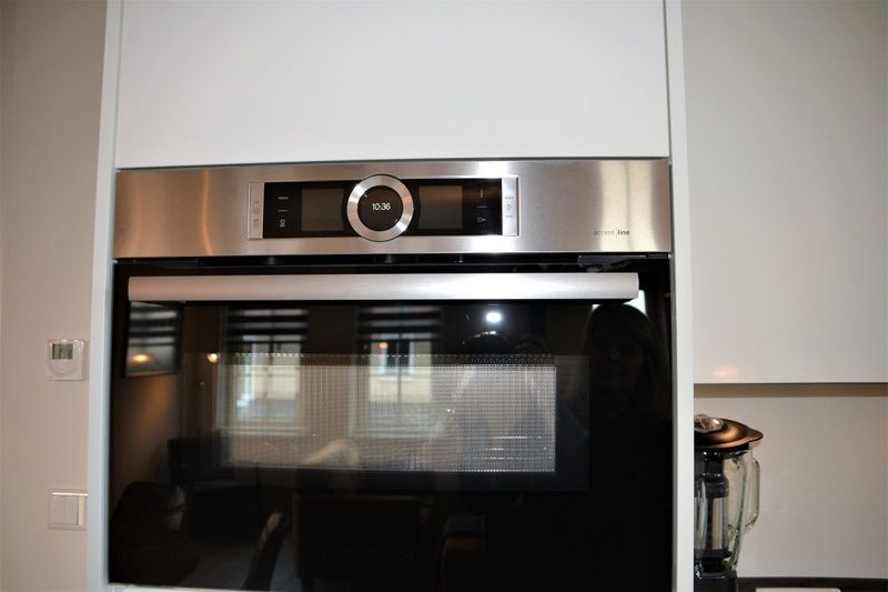 Detail of modern oven in kitchen of Golden Raand, De Dennen, Texel.