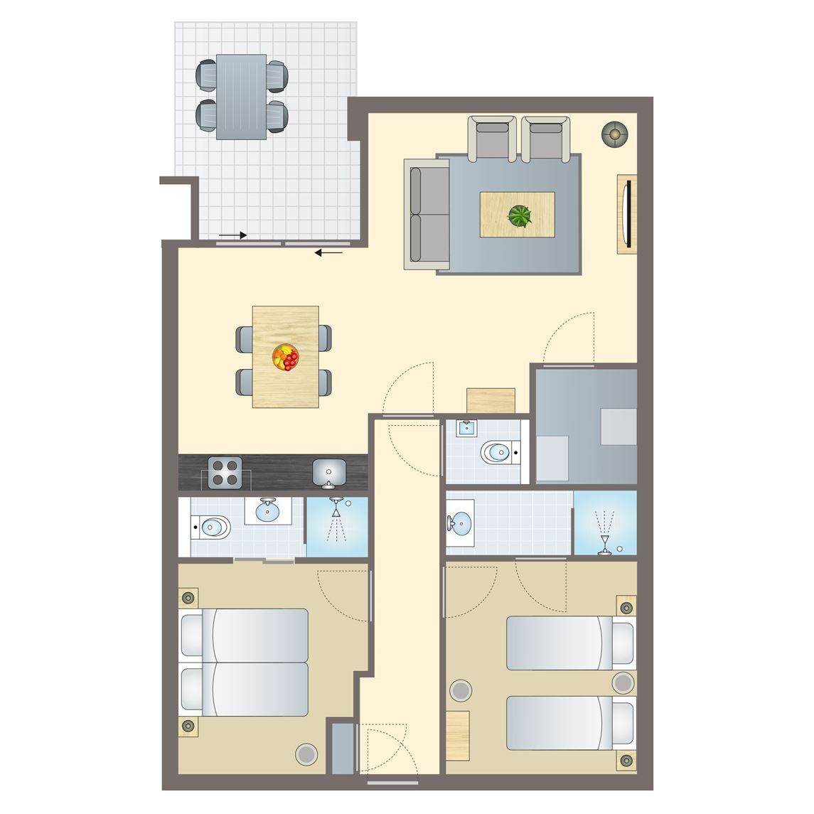 Verblijf 032217 - Bungalow Terschelling - 4-persoons appartement | 4C2