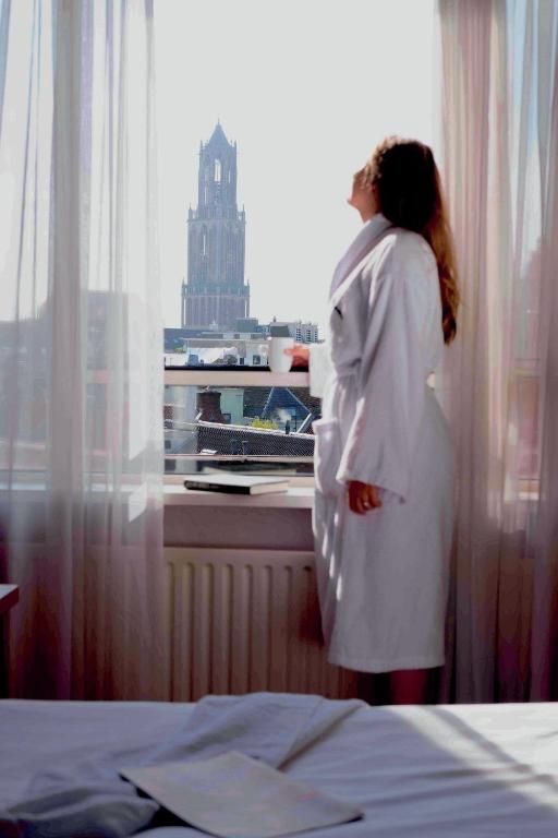 Buitenkant van Apollo Hotel Utrecht City Centre, Utrecht, centraal gelegen voor gemakkelijke toegang tot de stad.