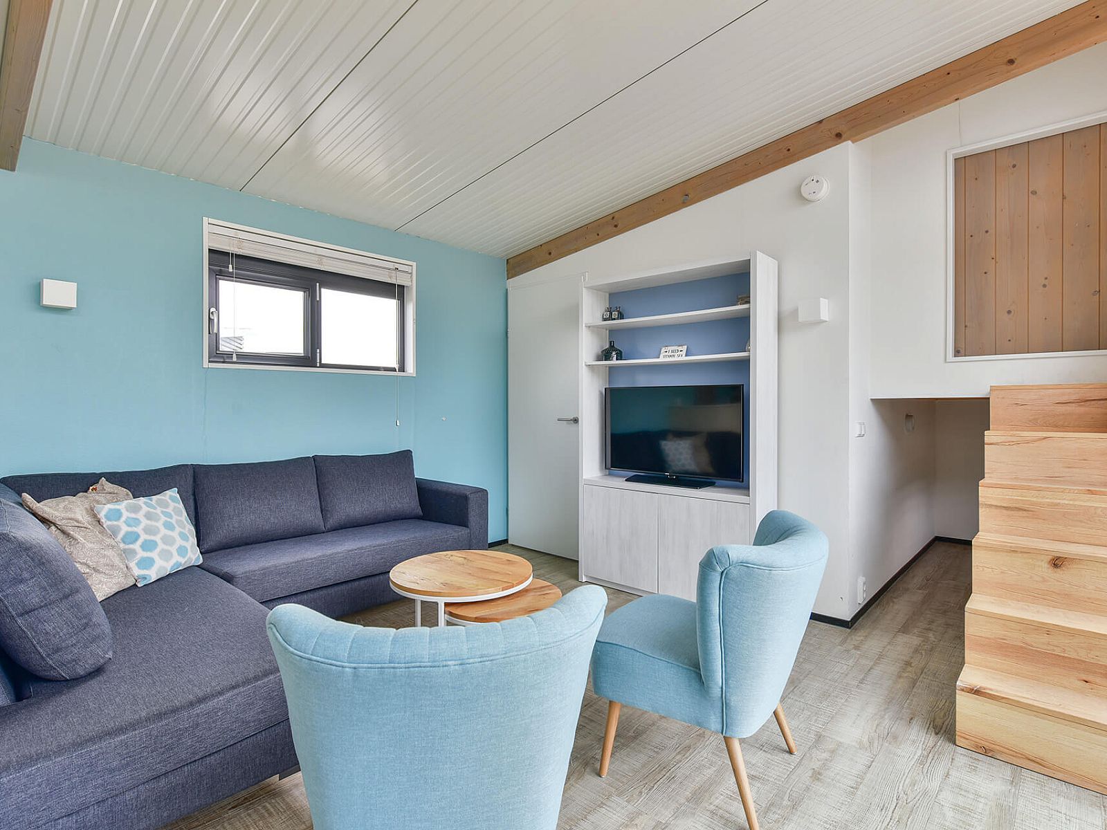 Moderne woonkamer van vakantiehuis Vrijstaande woning in Hollum op Ameland, Waddeneilanden.