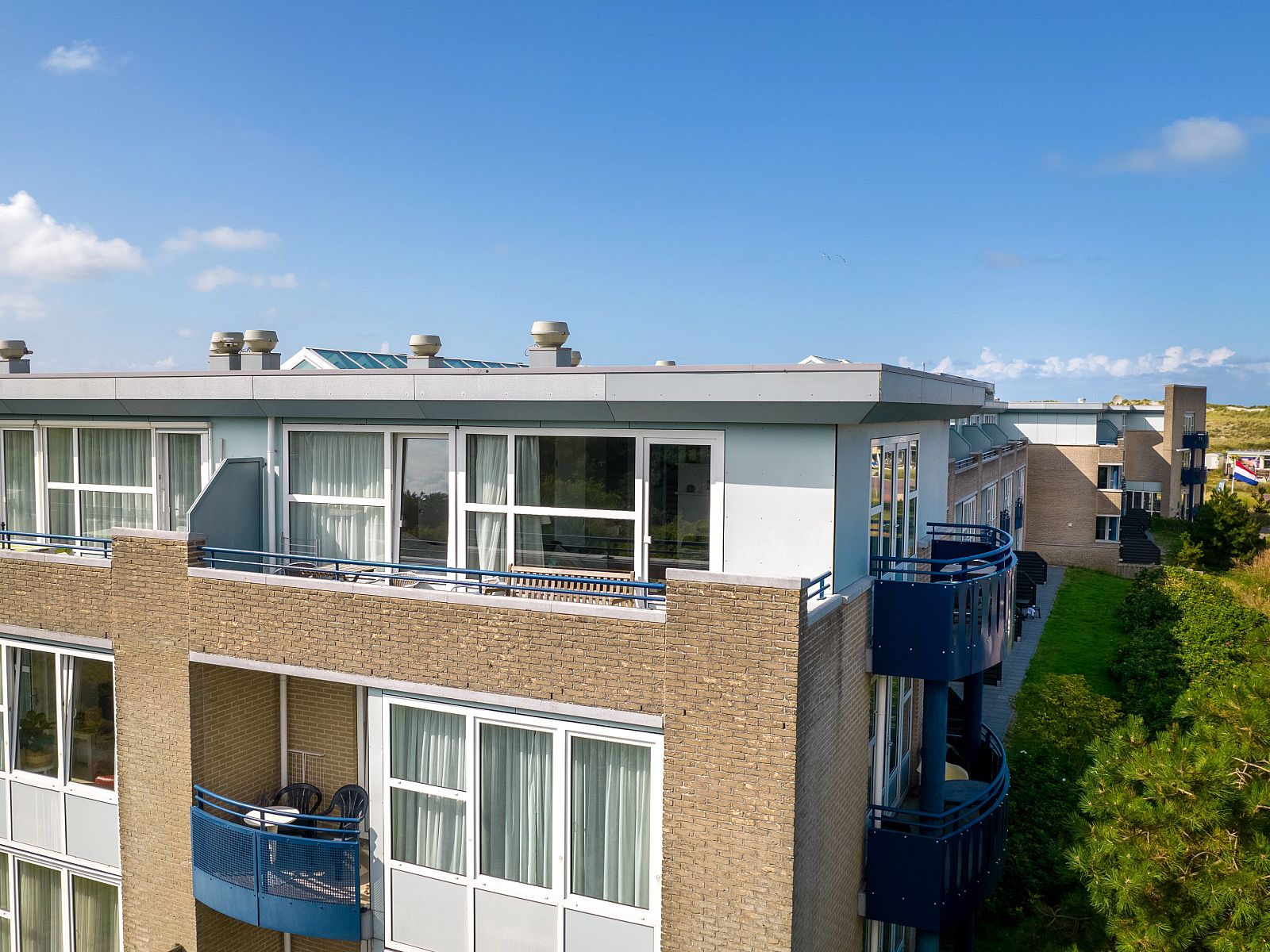 Ameland State appartement in Nes, Ameland, gelegen op de Waddeneilanden, met prachtig uitzicht.