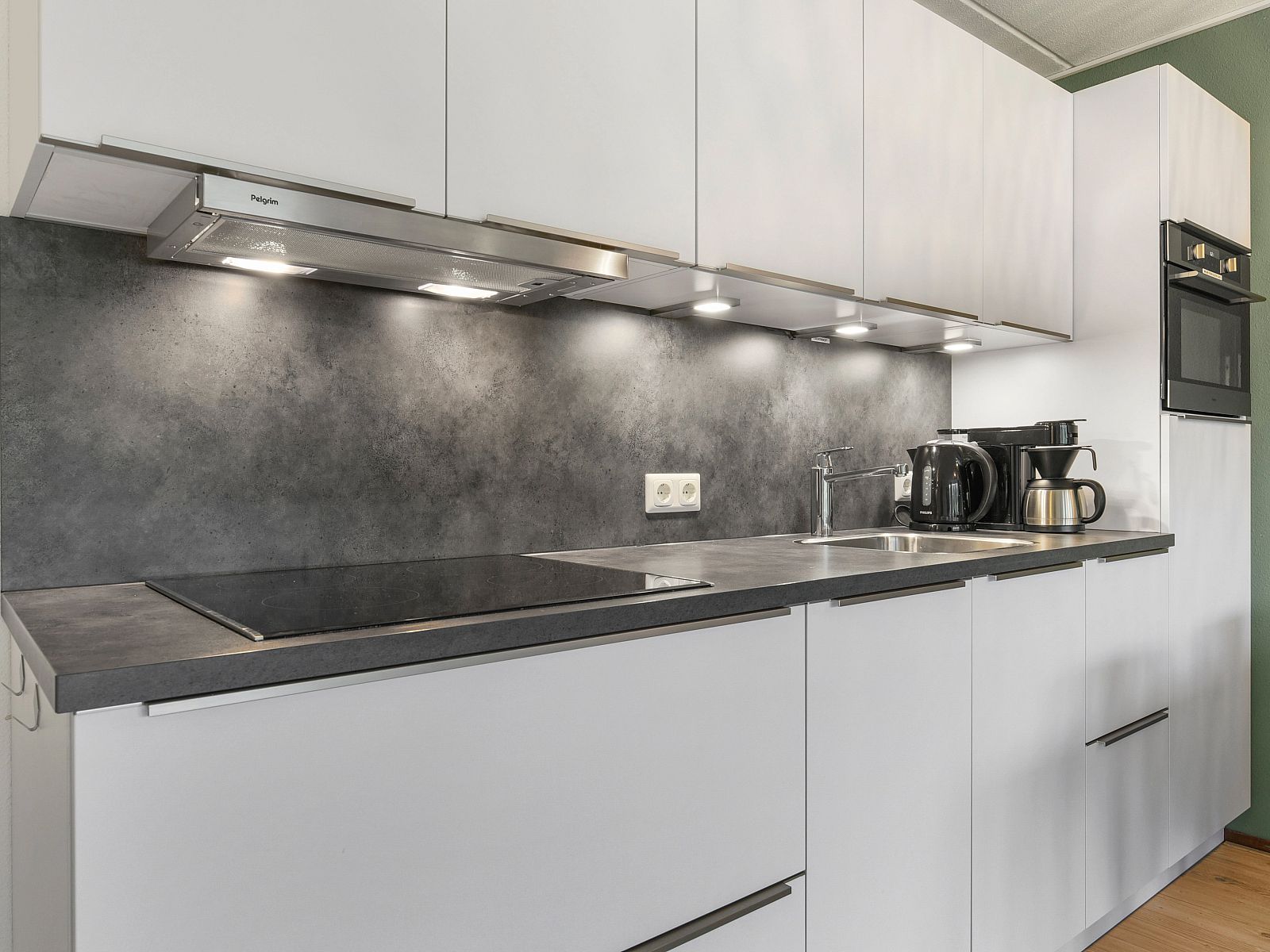 Bedroom with double bed in Ameland State 4-person apartment in Nes, Ameland.