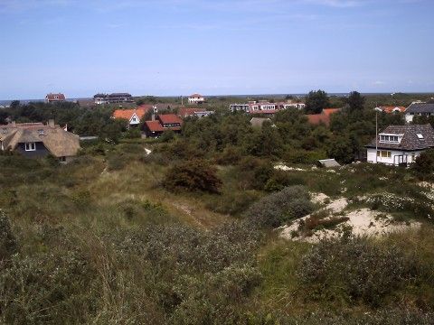 Atemberaubende Aussicht vom Ferienhaus Huisje Schier auf Schiermonnikoog ber die Dnen des Wattenmeeres.