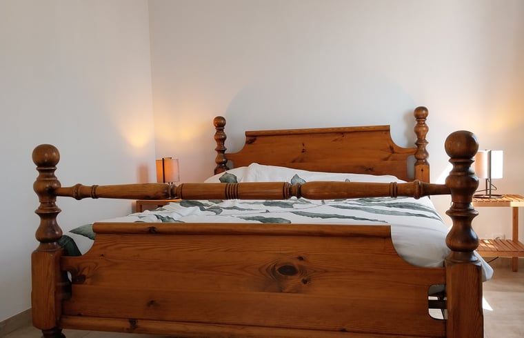 Honden in de tuin van Vakantiehuisje in Oudega, gelegen aan het Heegermeer in de Friese meren, genieten van de zon.