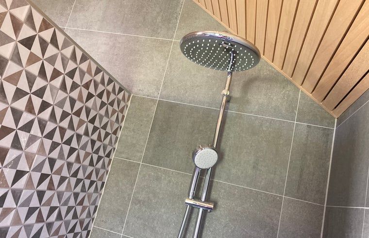 Luxurioese Regendusche im Ferienhaus in Koudum fuer einen erfrischenden Start in den Tag.