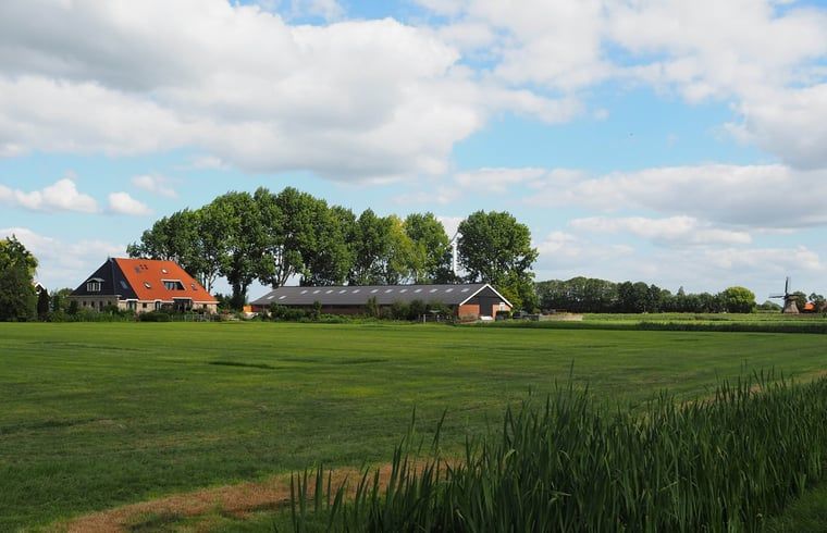 Gezellige woonkamer in Vakantiehuisje in It Heidenskip, gelegen aan de Friese meren met uitzicht op de natuur van Fluessen.