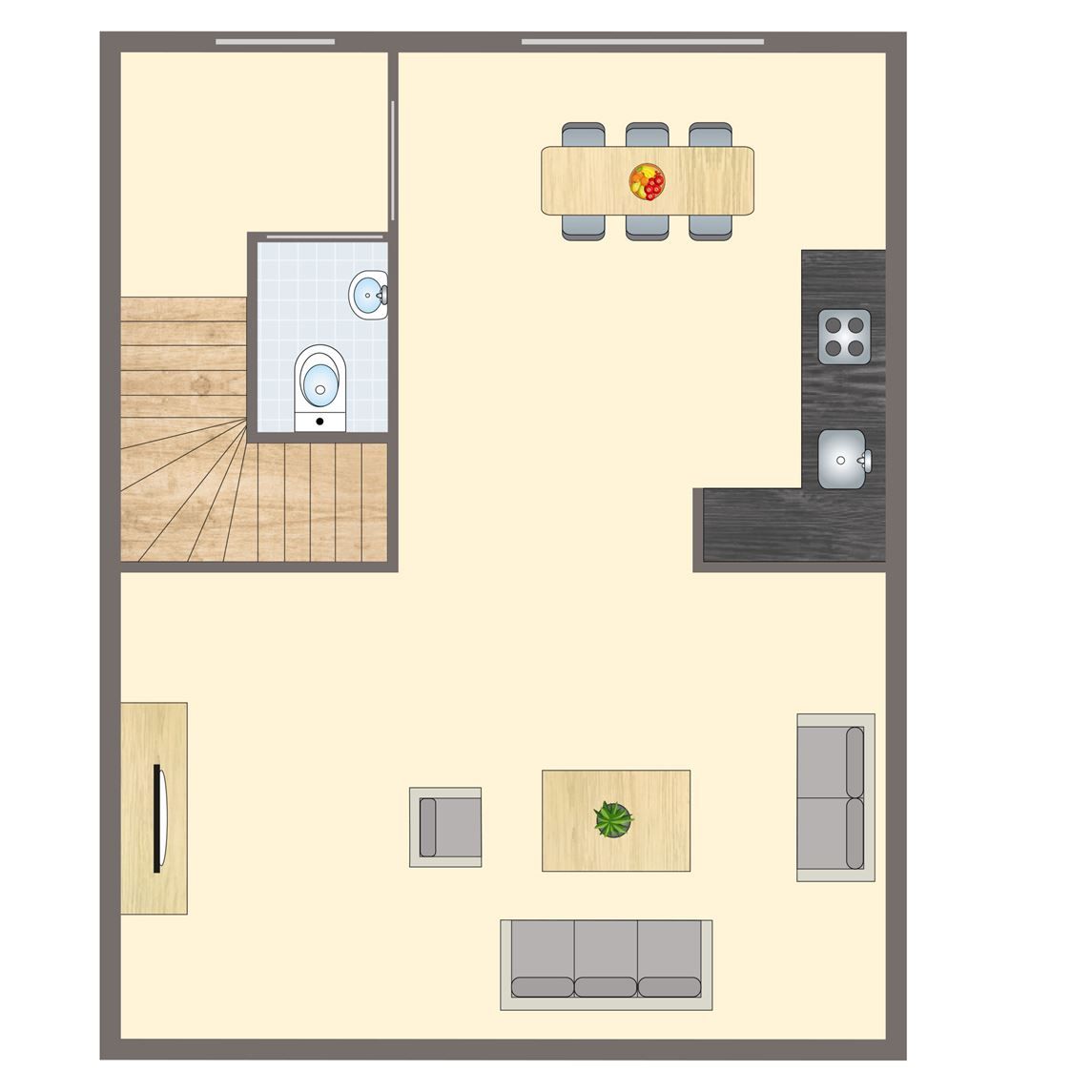 Esonstad 6-Personen Maisonette-Wohnung in Anjum, Lauwersmeer, Friesische Seen, mit traditionellen Fassaden und moderner Architektur.