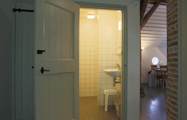 Practical bathroom in vacation home in Orvelte, Central Drenthe, with modern amenities.