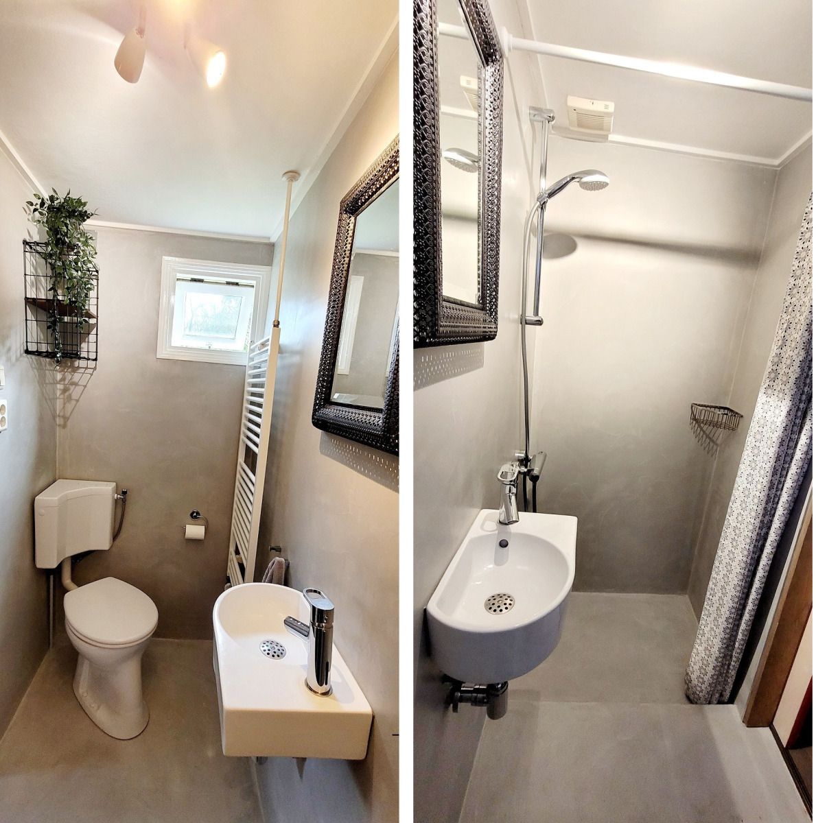 Moderne badkamer in DG1928 vakantiehuis, Hooghalen, Midden Drenthe.