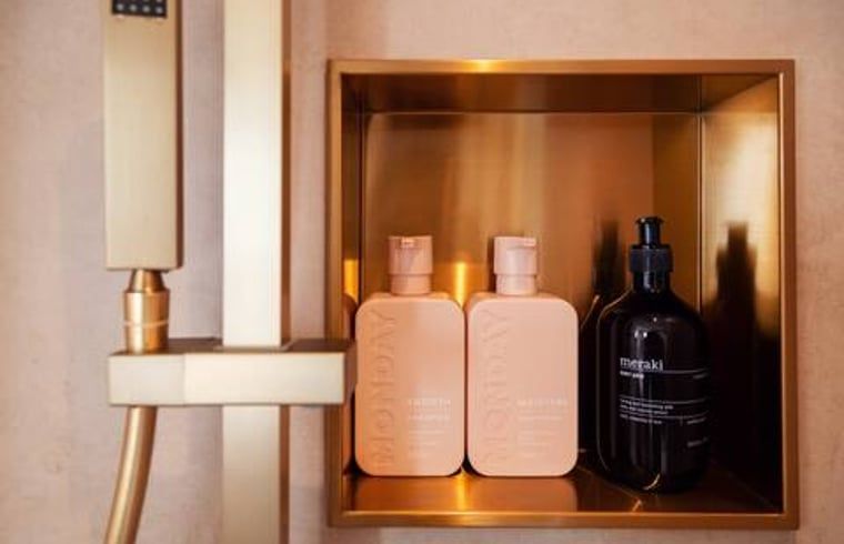 Badkamerproducten in Vakantiehuisje in Hooghalen voor een comfortabel verblijf in Midden Drenthe, Drenthe.