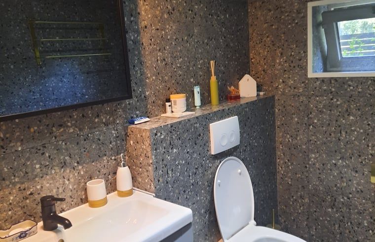 Stilvolles Badezimmer in Cottage in Eesergroen, Ferienhaus in Eesergroen, Drenthe mit luxurioeser Ausstattung.