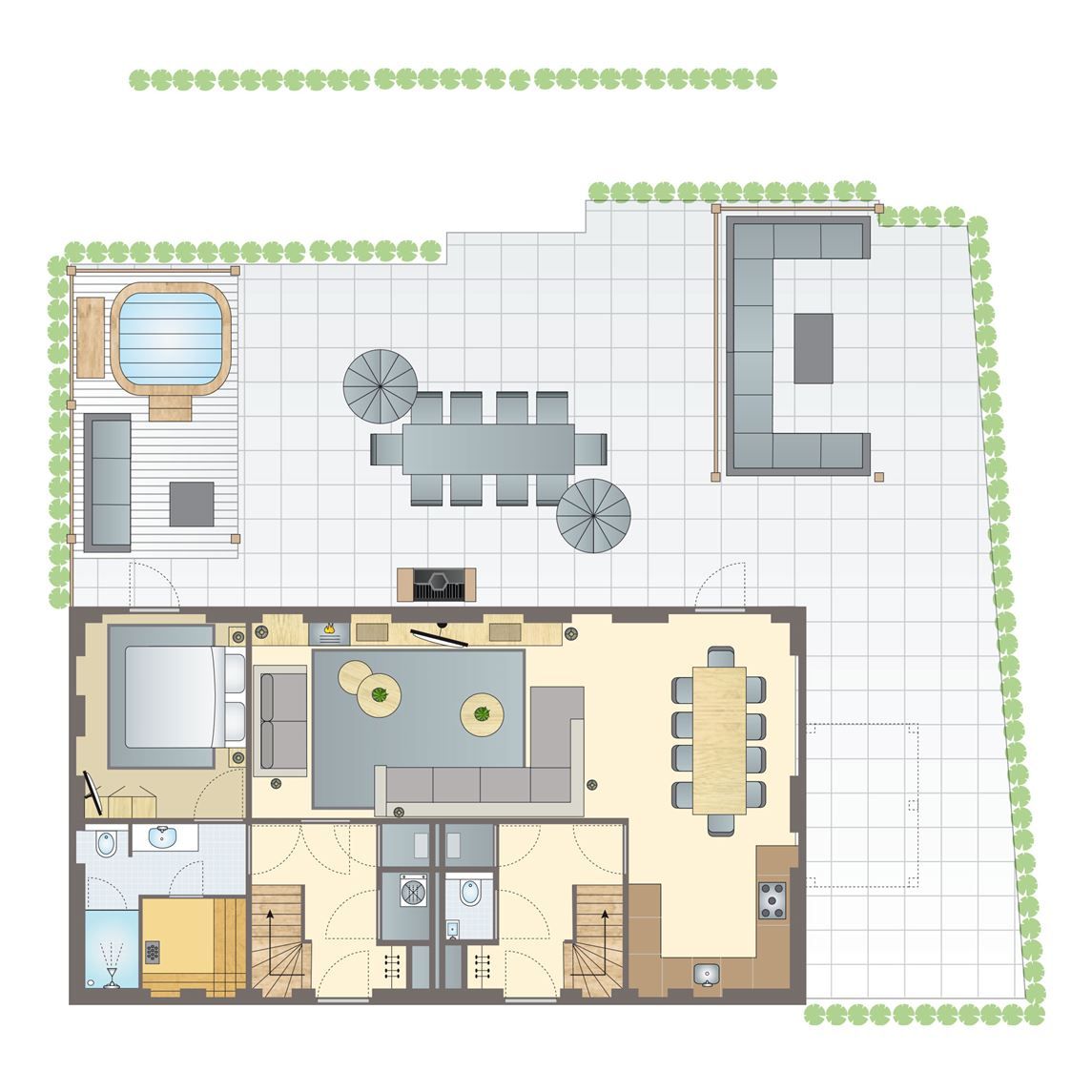 Verblijf 1732109 - Bungalow Midden Drenthe - Hof van Saksen | 10-persoons Wellness Lake view boerderij | 