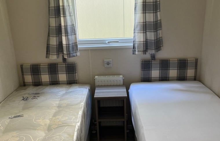 Double bedroom in cottage in Eeserveen, Drenthe with soft beds.