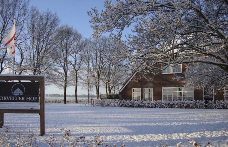 Winterlandschap rondom Vakantiehuisje in Witteveen, een charmant vakantiehuis in Drenthe.