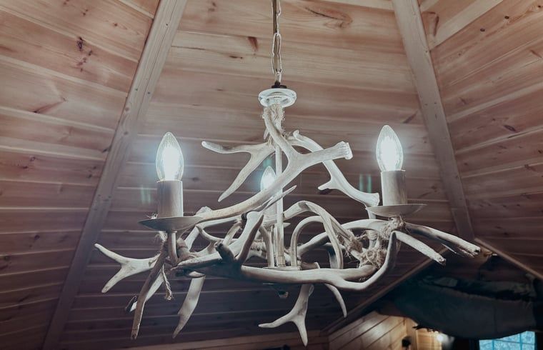 Unique chandelier in Cottage in Drouwenerveen, vacation home in North Drenthe, Drenthe.