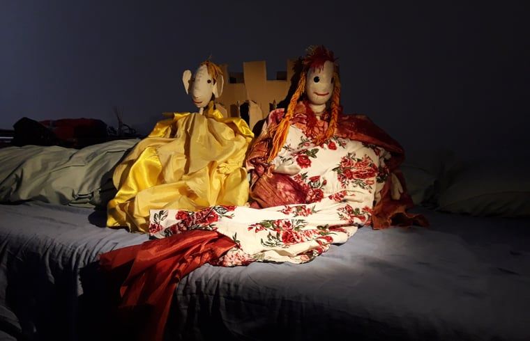 Kreative Puppen im Ferienhaus in Altena, spielerisch und kuenstlerisch in Nord-Drenthe, Drenthe.