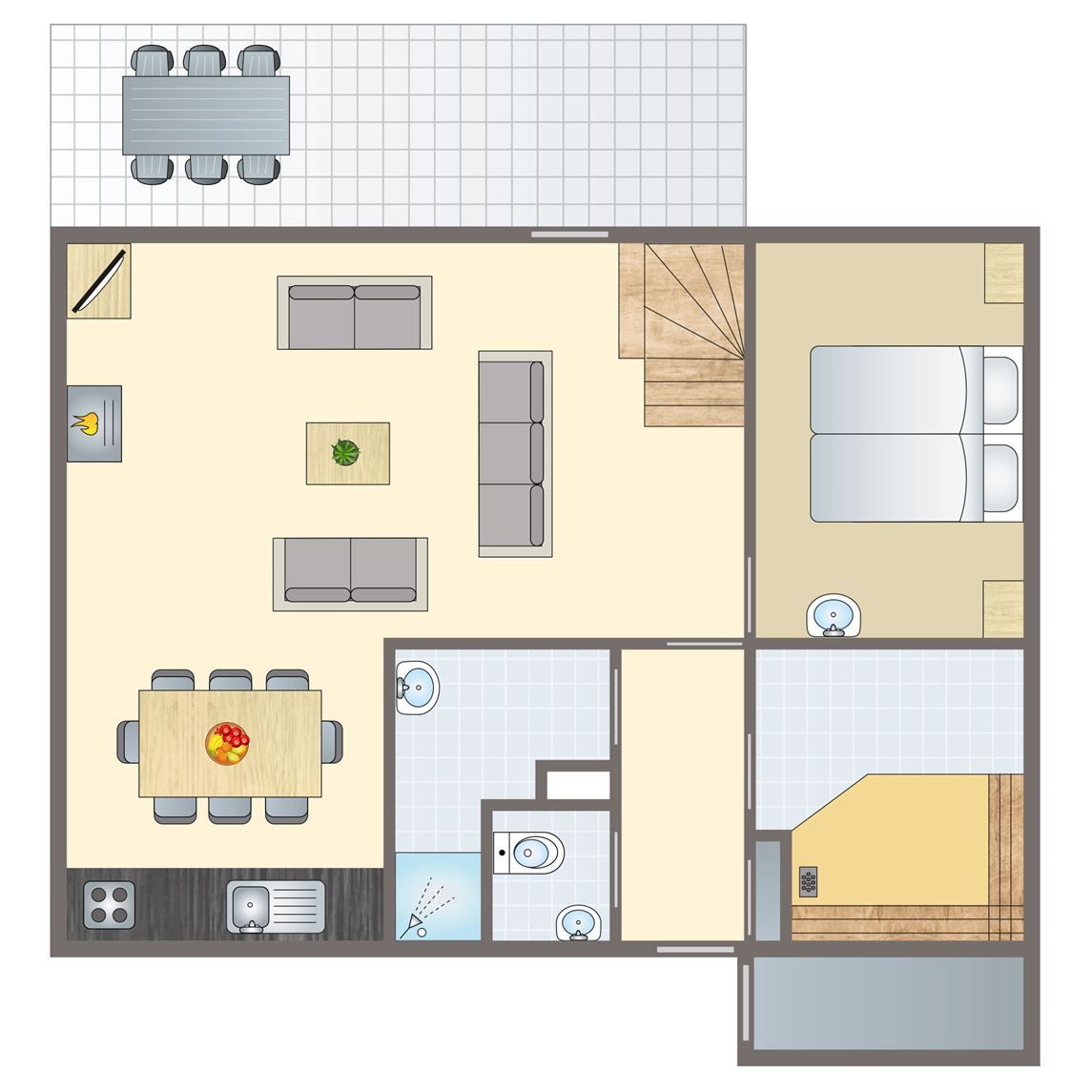 Aelderholt 6-person bungalow 6CE in Aalden, Drenthe with spacious garden and terrace.