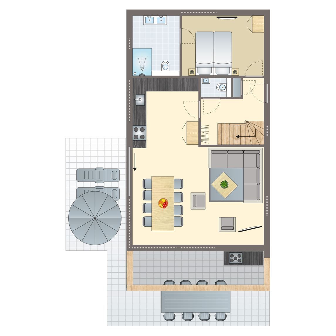 Unterkunft 190438 - Bungalow Zuidoost Drenthe - PUUR Exloo | 8-persoons culinair buitenleven vakantiehuis | 