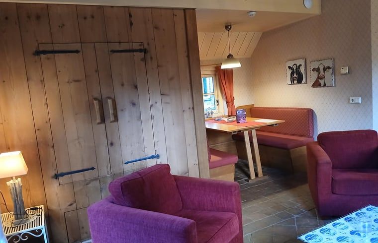 Cozy indoor area of Holiday Home in Stieltjeskanaal, Drenthe, with cozy sitting area and wooden interior for a relaxing stay.