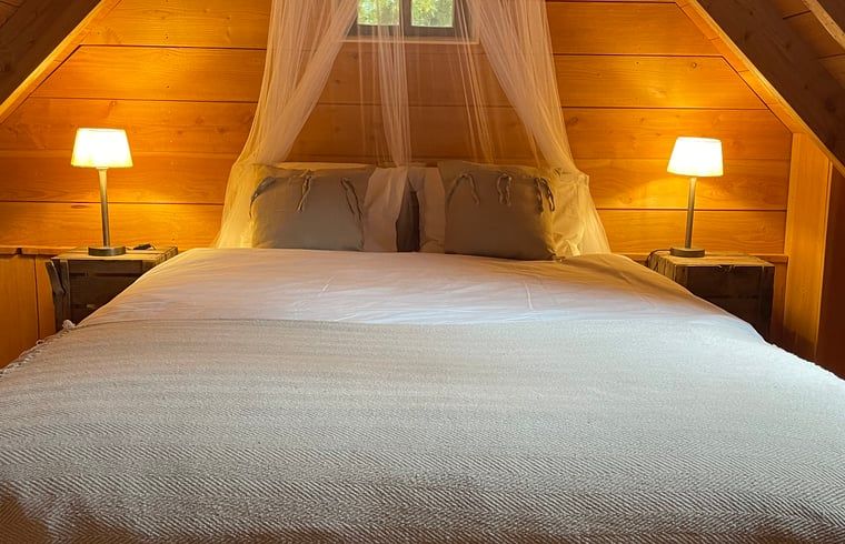 Knusse slaapkamer onder het dak in Vakantiehuisje in Zuidwolde, Zuidwest Drenthe