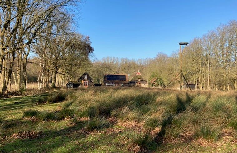 Blick auf die Umgebung des Ferienhauses in Ruinen, Drenthe.
