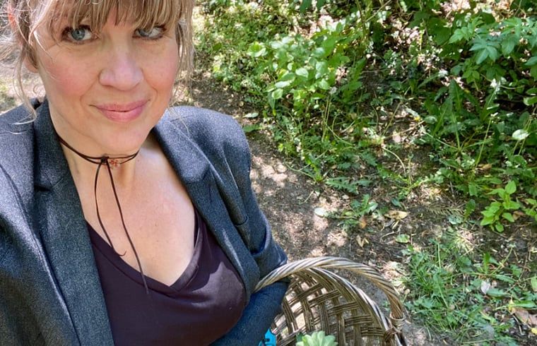 Spaziergang in der Natur rund um die Huette in Ruinerwold, Suedwest-Drenthe.